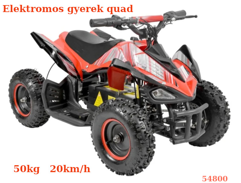         Elektromos kisgyerek quad 12-18km 54800